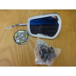 Beenschild achterspiegel CHROME Vespa Lambret