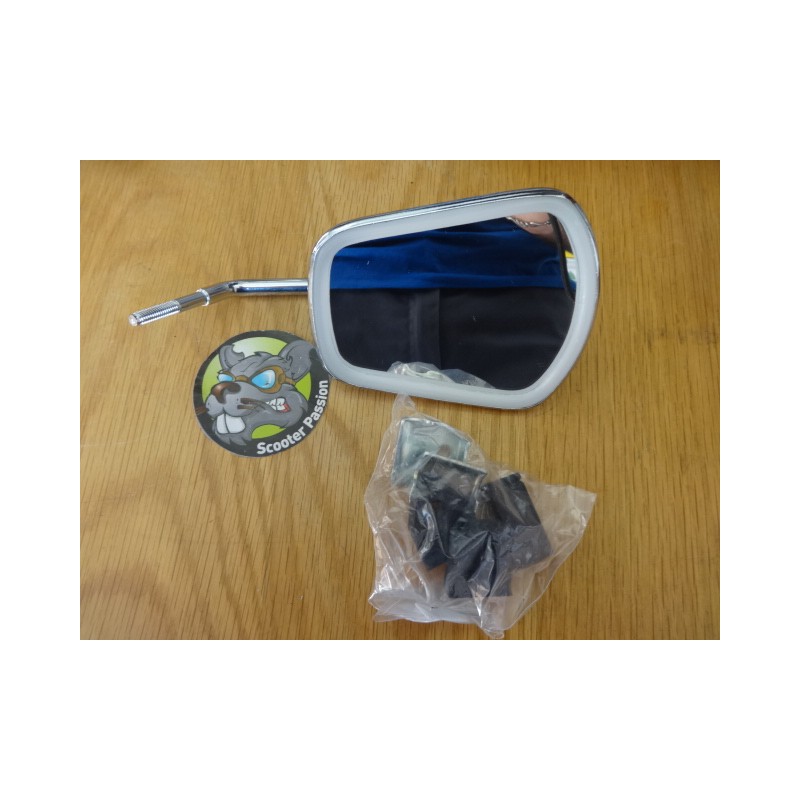 Beenschild achterspiegel CHROME Vespa Lambret