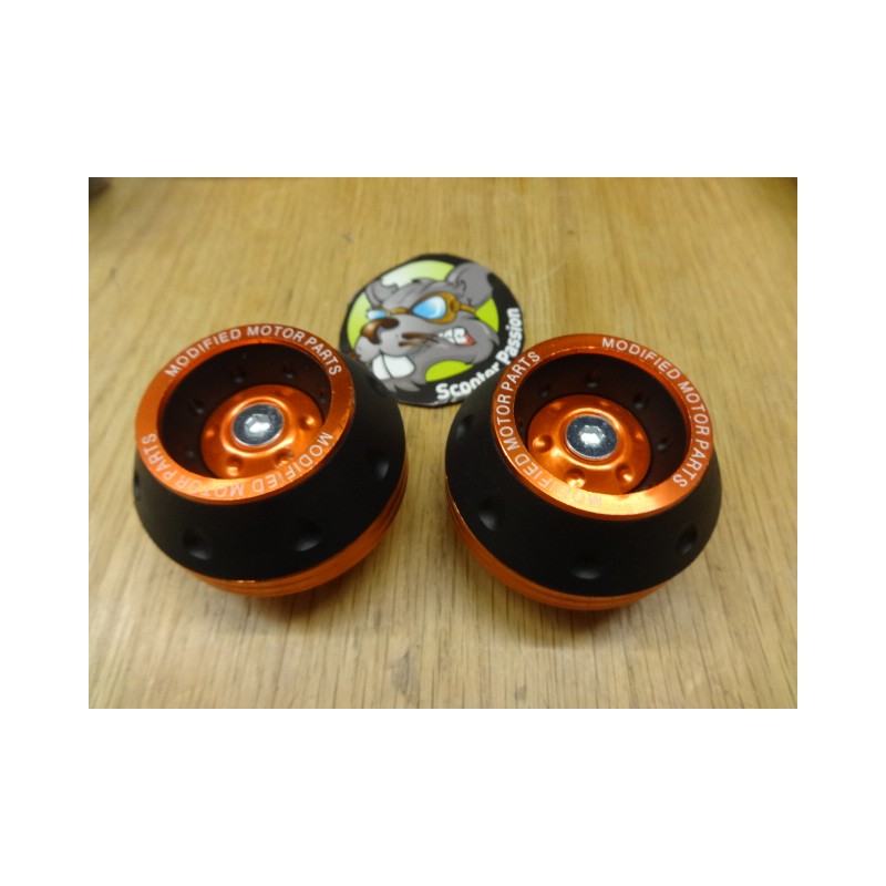 Set 2 crash pads - sliders MMP ass wiel elektrische step - ORANJE