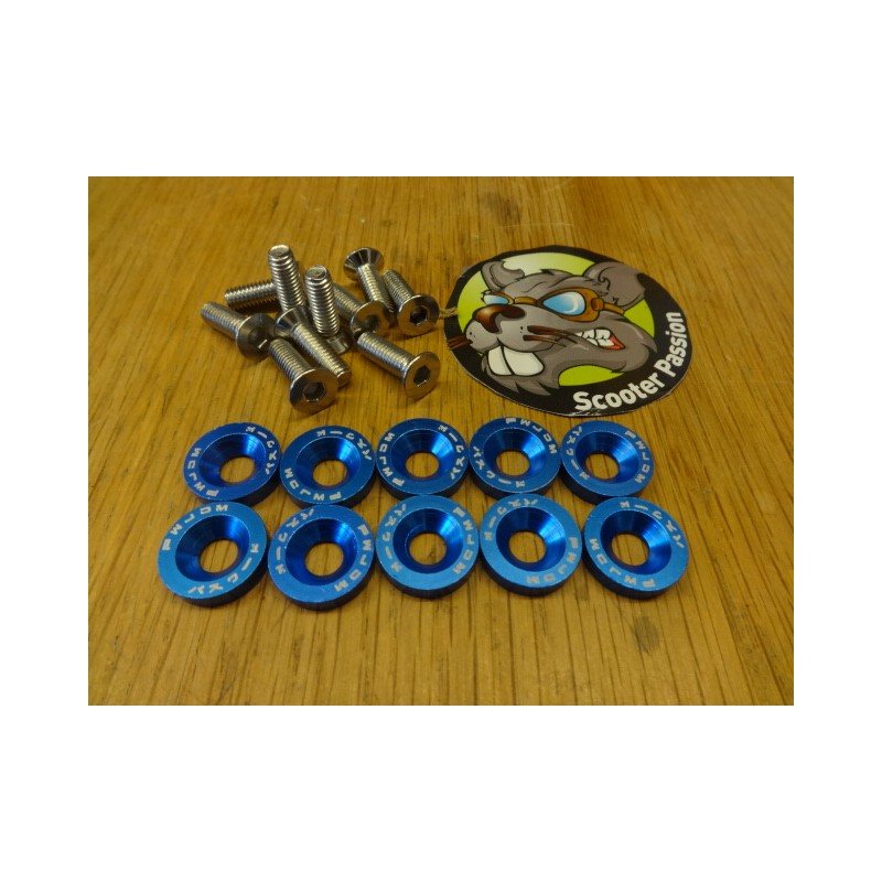 rondelle cnc deck plaat elektrische step belgïe blauw scooter passion