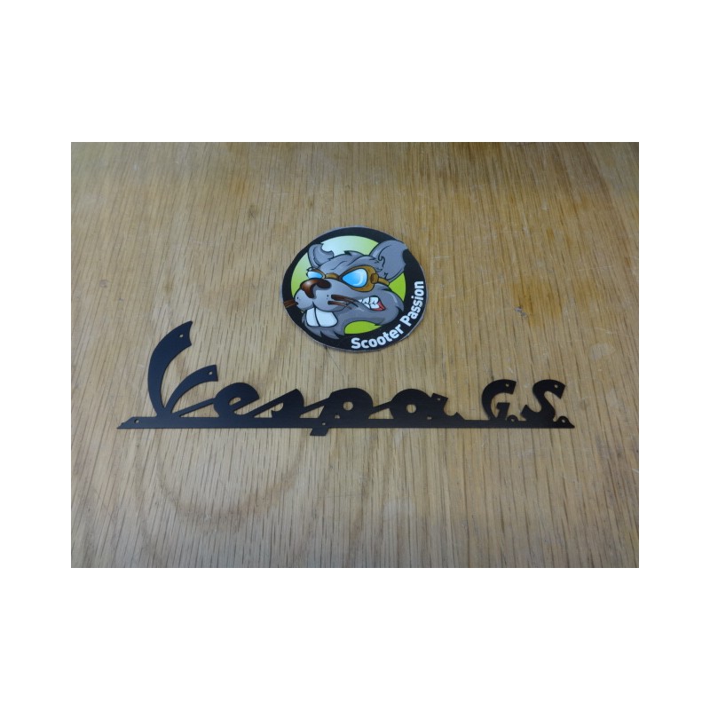 Logo beenschild"Vespa GS" ZWART voor Vespa GS 160 belgie