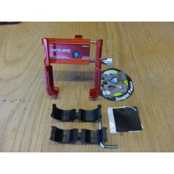 Support smartphone Aluminium CNC ROUGE fixation guidon trottinette électrique