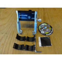 Smartphone houder Aluminium CNC ZWART/GRIJS voor stuur elektrische step