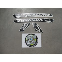 Kit stickers "TURISMO" voor Vespa GTS  ZWART bij scooter passion in belgie