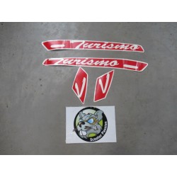 Kit autocollants "TURISMO" Vespa GTS  ROUGE à vendre chez Scooter Passion en belgique et en france