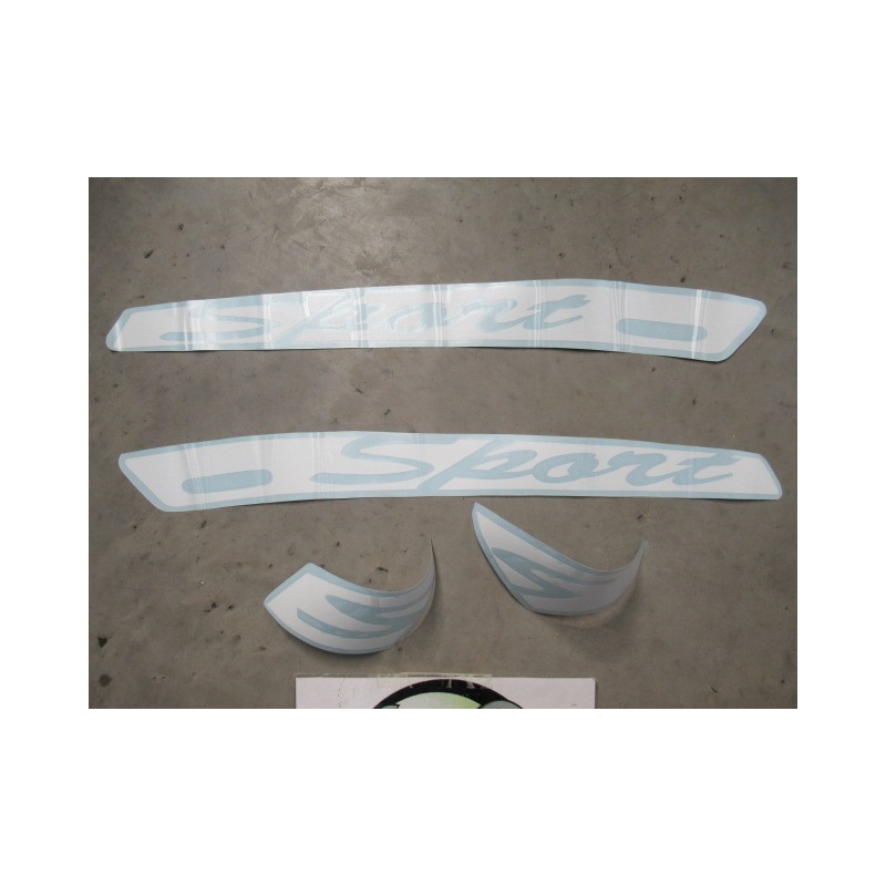 Kit autocollants "SPORT Vespa GTS bleu chez scooter passion à vendre