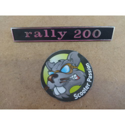 Insigne "RALLY 200" arrière pour Vespa 200 Rally