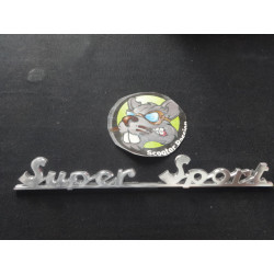 Embleem "Super Sport" achteraan voor Vespa 180 SS scooterpassion Belgïe
