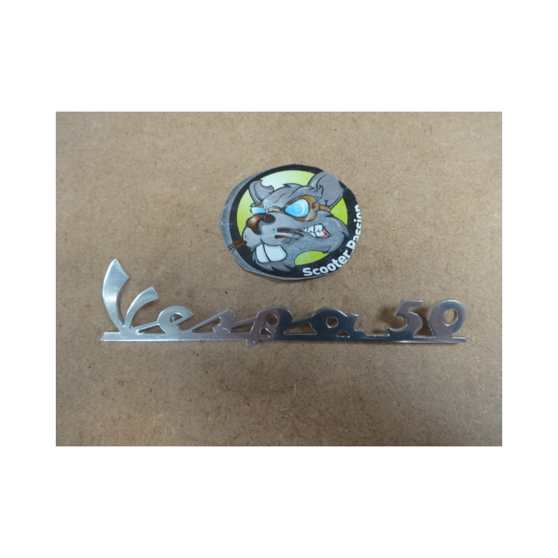 Emblême "Vespa 50" tablier avant pour Vespa 50 L/​R scooterpassion Belgique France