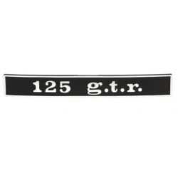 Insigne / tablier / monogramme "125 g.t.r." arrière pour Vespa 125 GTR chez scooter passion en belgique