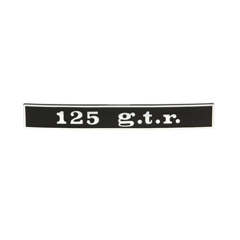 Insigne / tablier / monogramme "125 g.t.r." arrière pour Vespa 125 GTR chez scooter passion en belgique