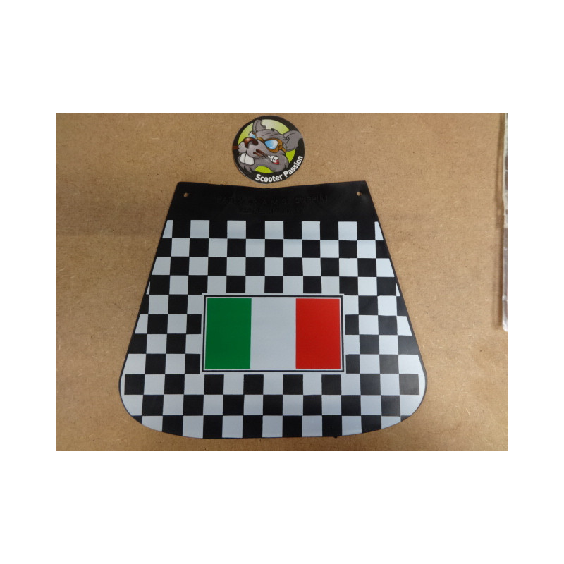 VESPA" slab in wit / zwart Italiaanse vlag dambord voor alle VESPA bij scooter passion in belgië