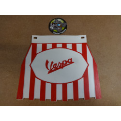Achterspatbord pettolina "VESPA" wit / rood voor alle VESPA bij scooter passion in belgië