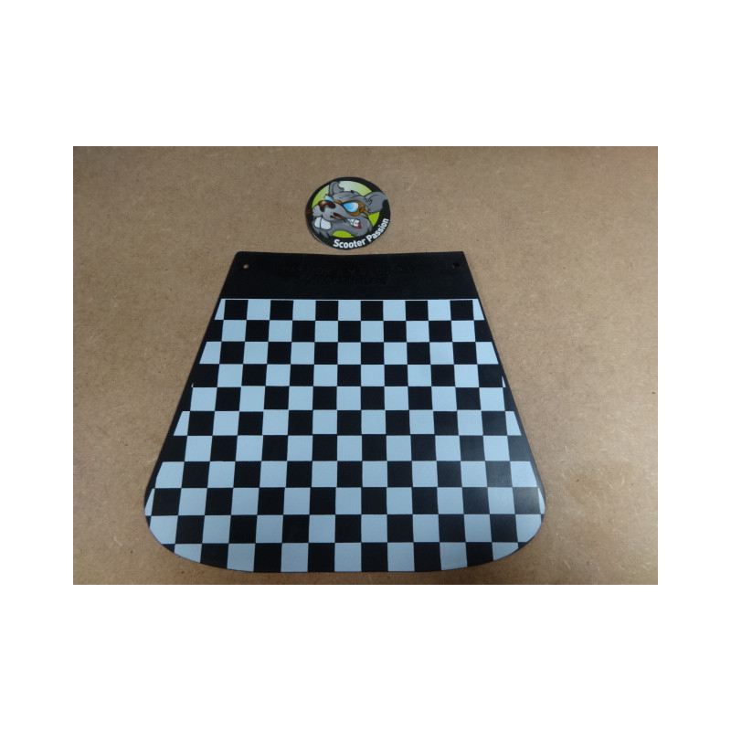 Bavette "VESPA" en damier blanc / noir pour toutes les VESPA