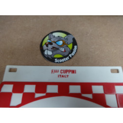 Bavette anti-projection en damier rouge pour toutes les Lambretta chez scooter passion en belgique et en france