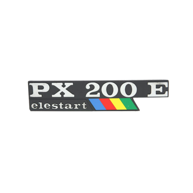 Insigne "PX200E elestart" aile gauche pour Vespa PX200 E chez scooter passion en belgique et en france
