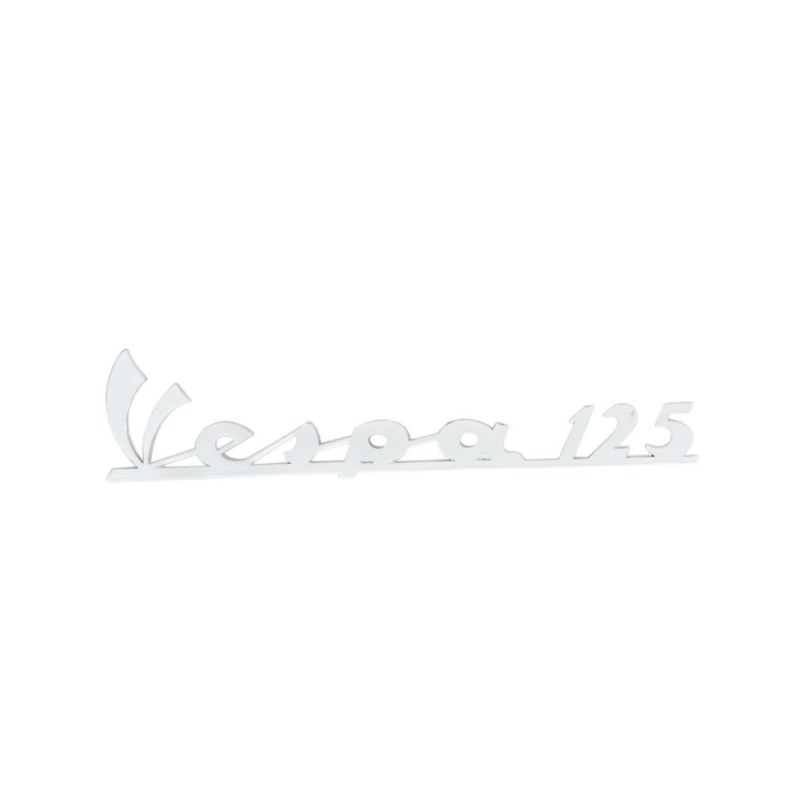 Insigne "Vespa 125" tablier avant pour Vespa 125 chez scooter passion