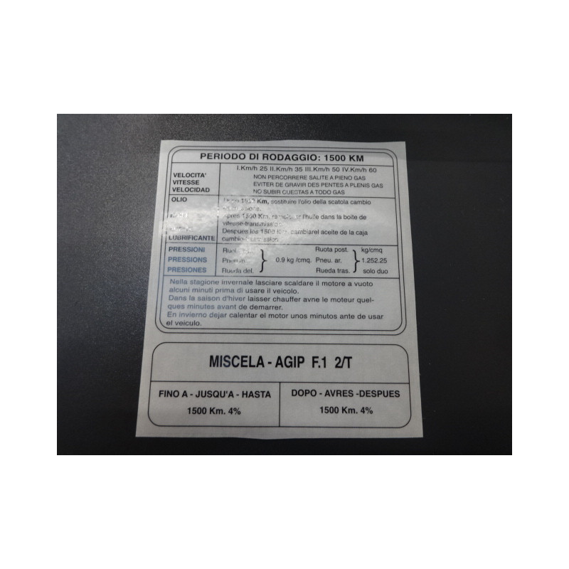 sticker rodaggio lambretta TV 175 SX 200 te koop belgie