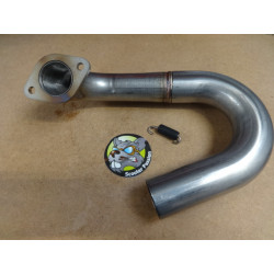 U-bend RVS uitlaat Lambretta clubman met cylinder IMOLA