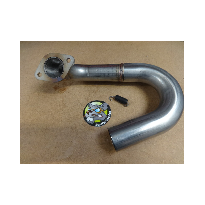 U-bend RVS uitlaat Lambretta clubman met cylinder IMOLA