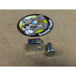 Eindstuk vork met as voor teleflex kabel Lambretta E et F