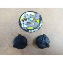 Kit de 2 caches écrou de protection caoutchouc M8 pour trottinette électrique Vsett 8, Vsett 8+