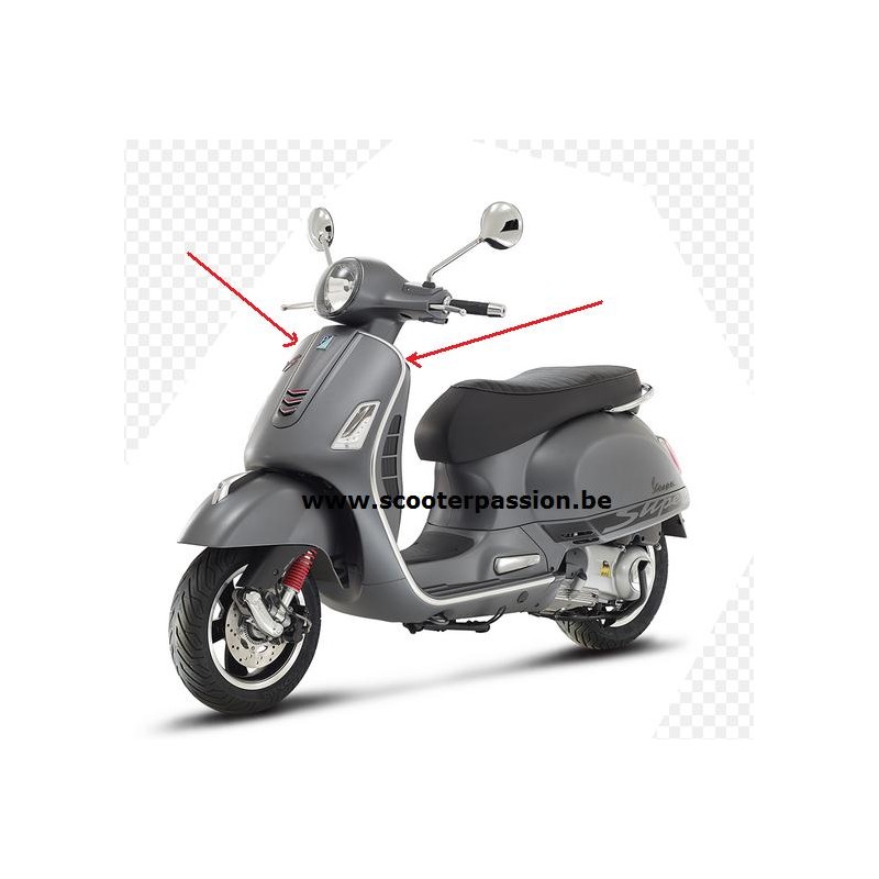 Contours de tablier DROIT CHROME Vespa GTS/GTS Super/GTV/GT 60/GT/GT L 125 -300ccm