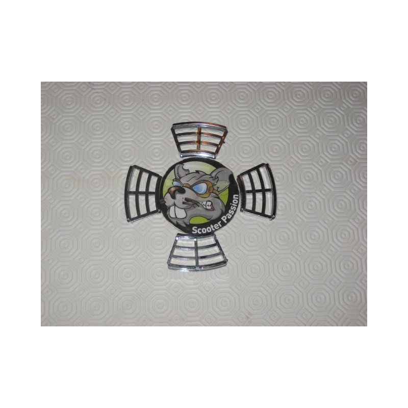 Kit de 4 grilles CHROMEES de refroidissement de frein à disque Lambretta type "Origine" chez scooter passion en belgique