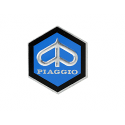 Sigle PIAGGIO hexagonal nez de klaxon pour Vespa Smallframe et guidon Vespa GTR, TS, Sprint...