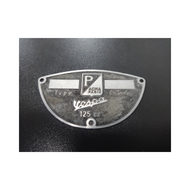 Plaquette frame Vespa ACMA 125 - Identificatie frame numer