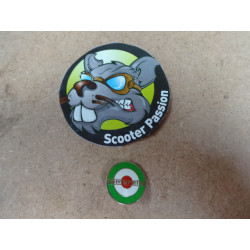 Pins "Lambretta" groen wit...