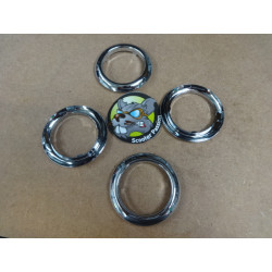 Set CHROME rings zijpanelen Lambretta LD
