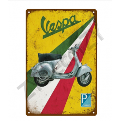 Metalen wandbord  "VESPA Vintage" - 20 X 30 cm bij scooter passion in België