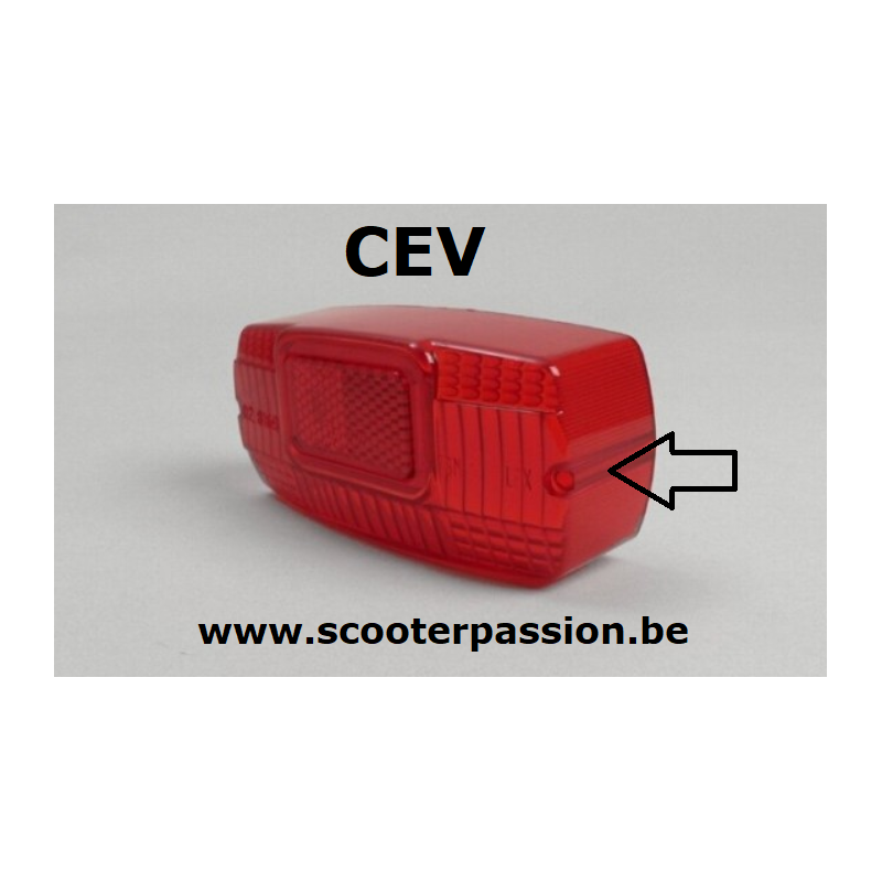 Cabochon CEV pour feu arrière Lambretta Serie 3 chez scooter passion