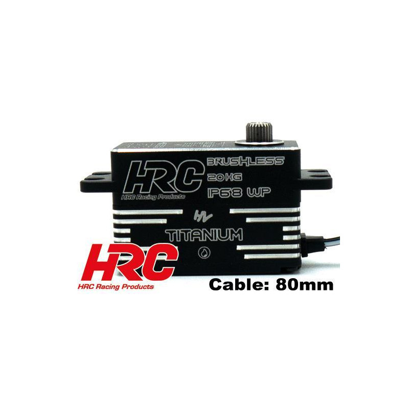 servo brushless 20kg aluminium pignon titane étanche voiture rc