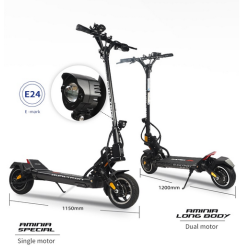 différence dimension trottinette minimotors dualtron aminia special et long body