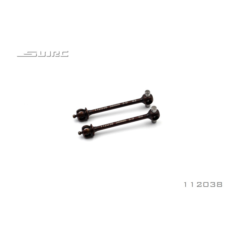 Set 2 cardansas CVD DRIVE SHAFT-SPRING STEEL mm 2.0PIN Rc auto SNRC 1/10 R3 PRO V2