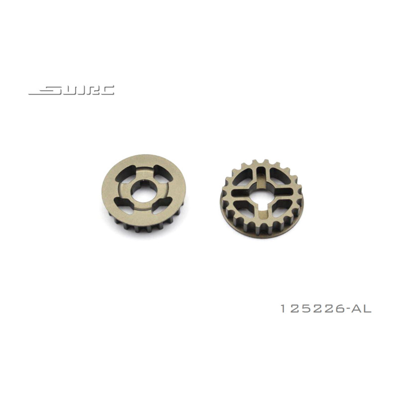 poulie aluminium transmission voiture rc 1/10 snrc R3 125226 AL