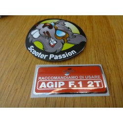 sticker benzinetank agip rood lambretta Serie 3, Junior