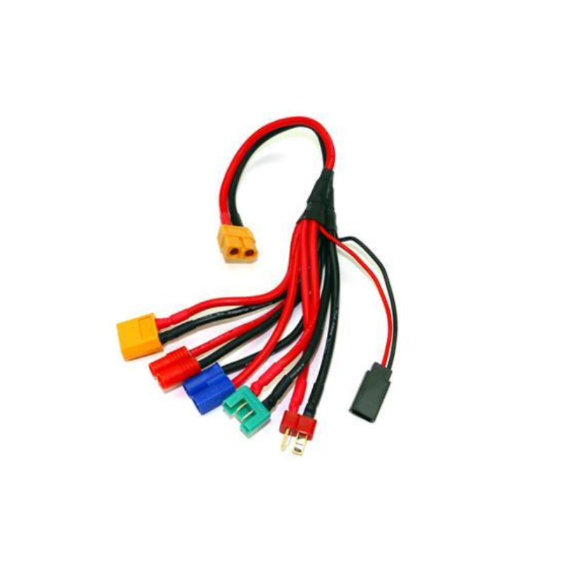 Laadkabel modelbouw RC MULTI XT60 tot EC3 / MPX / XT60 / CT4 / Ultra T / Accu récepteur UNI (FUT & JR)