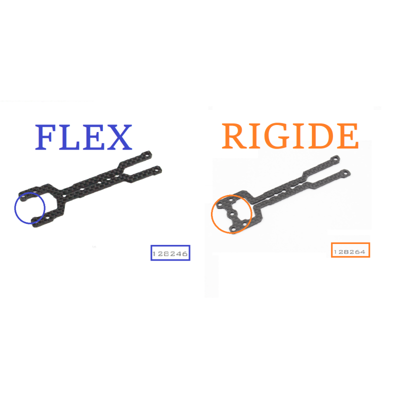 Longeron supérieure CARBONE 2mm châssis voiture RC SNRC R3