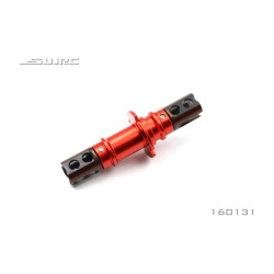 Kit axe fixe + 2 prises de force ACIER RESSORT transmission AVANT voiture RC SNRC R3 PRO V2 - ROUGE