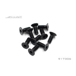 Set 10 schroeven M3x6 RC auto SNRC R3 - Gefreesde kop