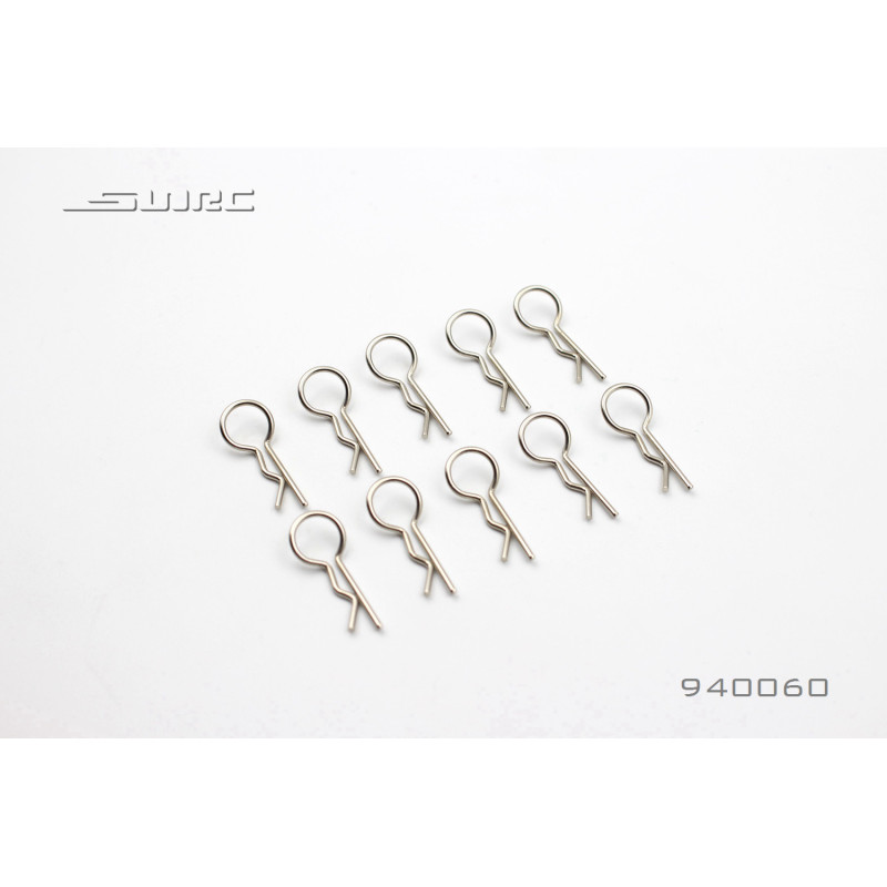 Kit 10 clips agraphe de carrosserie voiture RC 1/10 SNRC R3