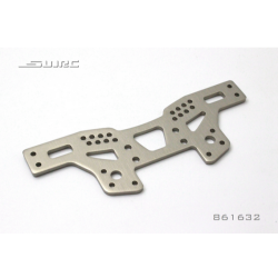 Tour ARRIERE support d'amortisseur ALUMINIUM 3mm châssis voiture rc SNRC GT 1/8 S86E PRO - GRIS