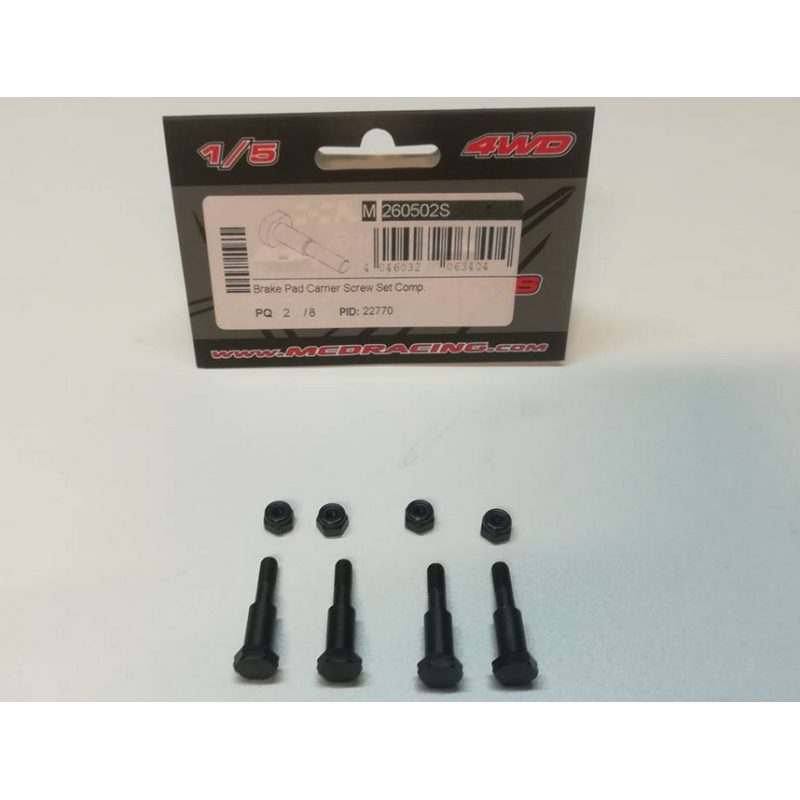 Kit vis/axes plaquettes frein simple disque voiture MCD XR5