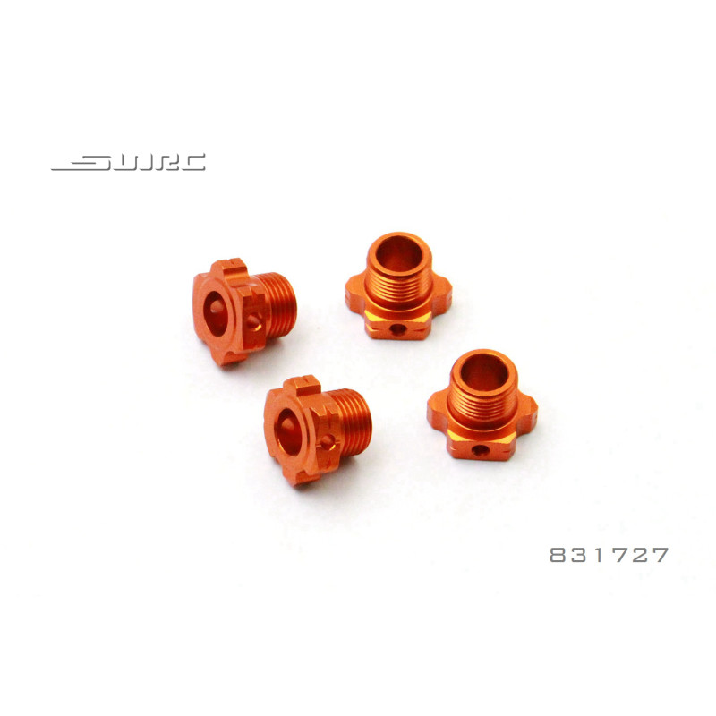 Kit 4 écrous de roue 17mm voiture rc SNRC GT 1/8 S86E PRO - ORANGE à vendre belgique france