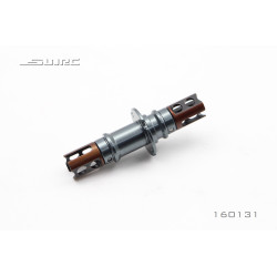 Kit axe fixe + 2 prises de force ACIER RESSORT transmission AVANT voiture RC SNRC R3 PRO V2 - GRIS