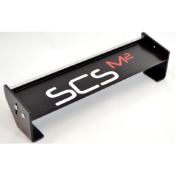 Aileron arrière ALUMINIUM 240mm + supports PLASTIC voiture rc 1/5 Genius XR4, Mecatech - NOIR