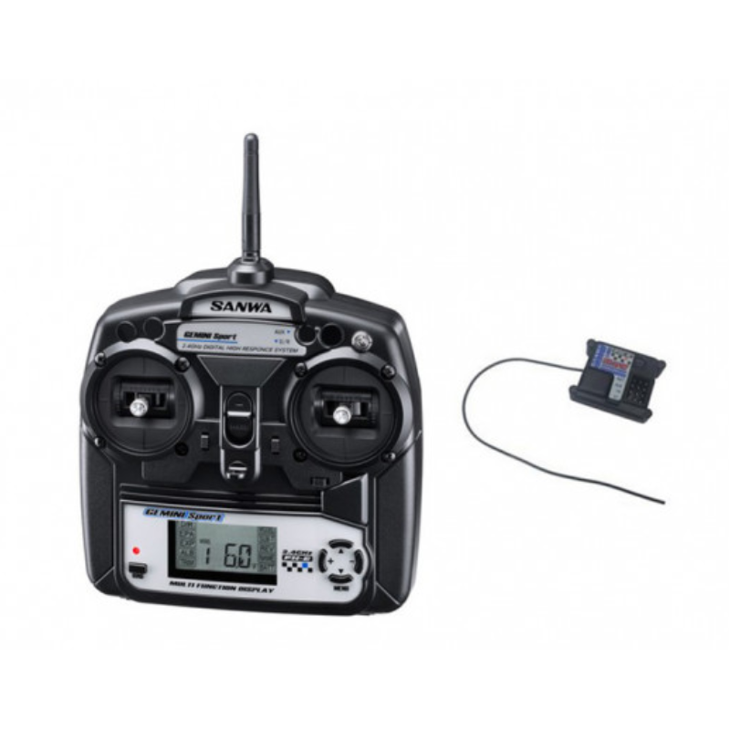 Radio à manches/sticks Sanwa GEMINI SPORT + Récepteur RX-391W à vendre magasin modelisme belgique france
